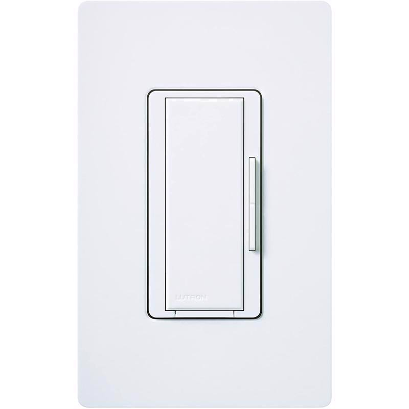 Angle. Lutron - Lutron Maestro White 600 W Dual Control Dimmer Switch 1 pk - White.