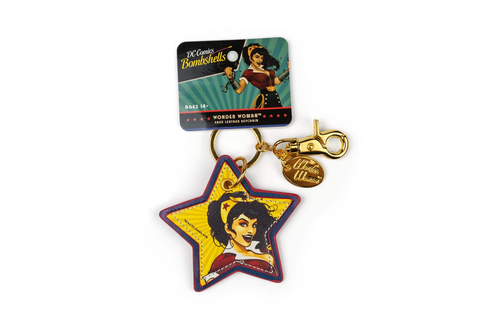 DC Comics - Bombshells Wonder Woman Faux Leather Keychain - Yellow