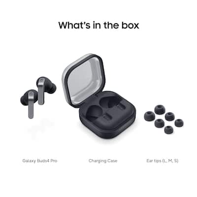 Samsung Galaxy Buds4 Pro Wireless Earbud Headphones Black SM Samsung Galaxy Buds4 Pro Wireless Earbud Headphones Black SM