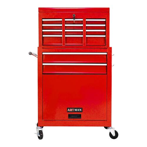 Angle. LOVMOR - High Capacity Rolling Tool Chest with Wheels and Drawers 8 Drawer Tool Storage Cabinet.