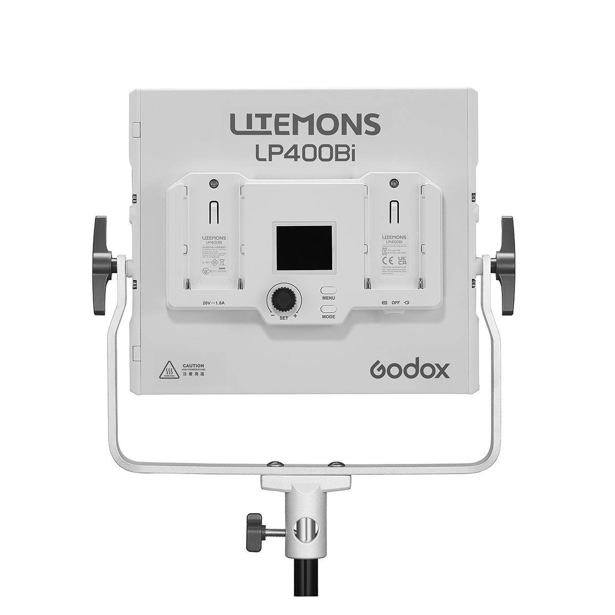 LITEMONS LP400Bi  
LITEFIONS  
CE  
5 A  
MENU  
DY  
SET  
MOD  
WT  
CAUTION  
Godox