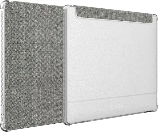 Front. TUDIA - TUDIA SKN FLIP Designed for Onyx Boox Go 7 / Go Color 7 Case (Gen 1 & 2, 2024/2025) - Grey - Grey.