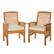 Front. Walker Edison - Cypress Acacia Wood Patio Chairs, Set of 2 - Brown.