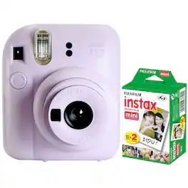 Fujifilm - INSTAX MINI 12 Instant Film Camera Lilac 2x10 Mini Instax Film - Purple