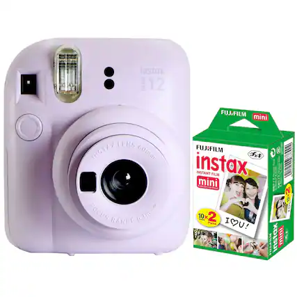 instax mini 12
FUJIFILM mini LENS 60mm
FOCUS RANGE 0.3m~
FUJIFILM INSTANT FILM mini
10x - 2 Packs
I ❤️ U!
FUJIFILM mini