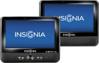 Front. Insignia™ - 9" Dual TFT-LCD Portable DVD Player - Black.