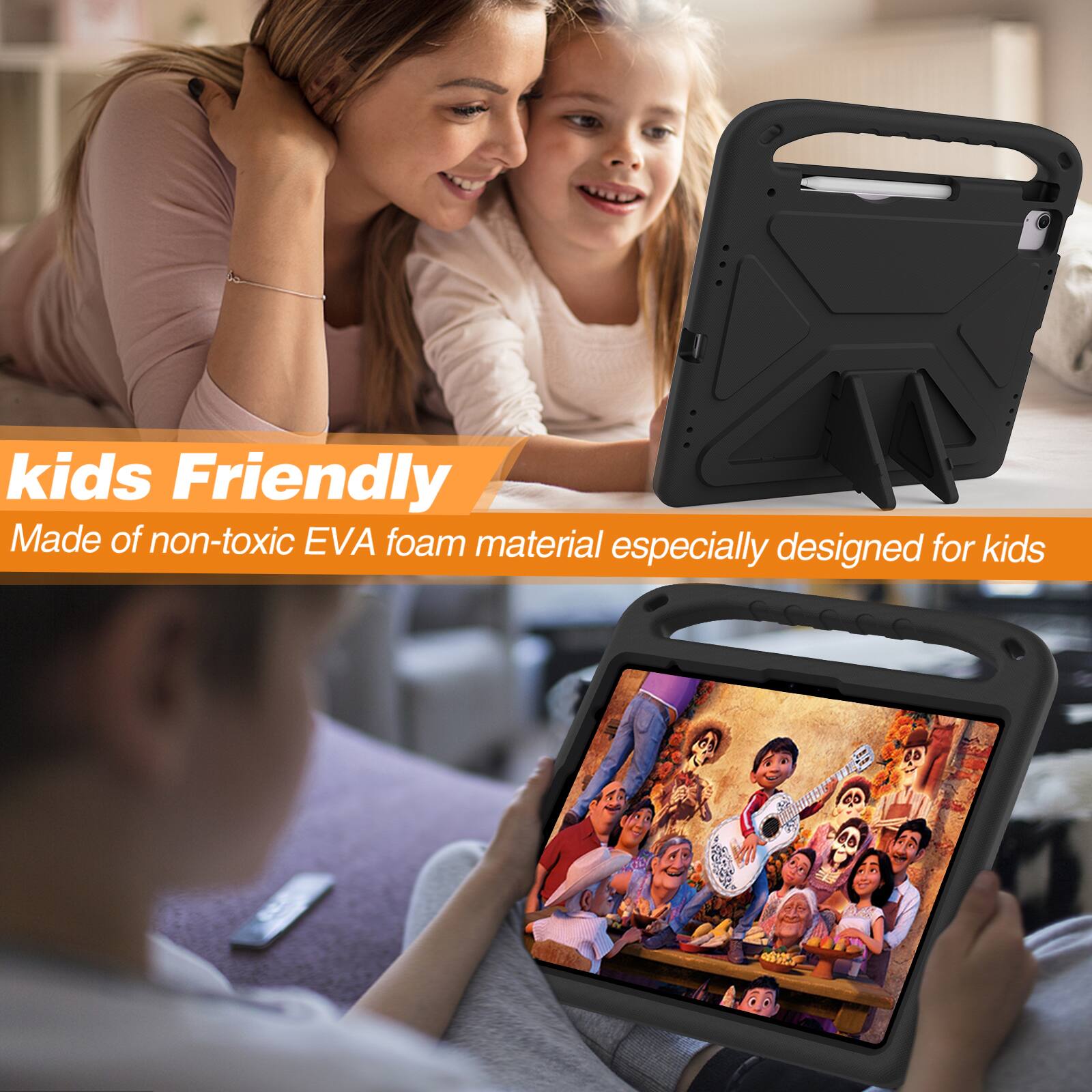kids Friendly  
Made of non-toxic EVA foam material especially designed for kids
