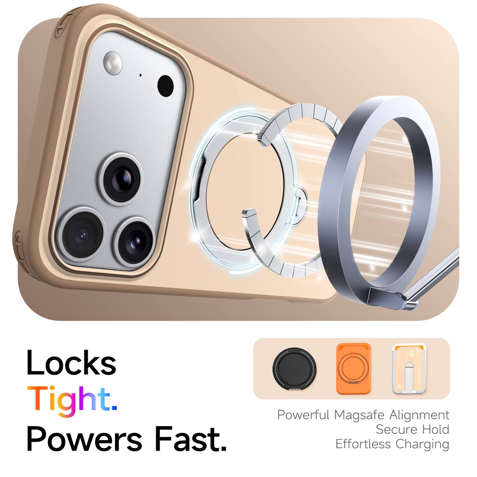 Locks Tight. Powers Fast.  
PETE a Powerful Magsafe Alignment Secure Hold Effortless Charging