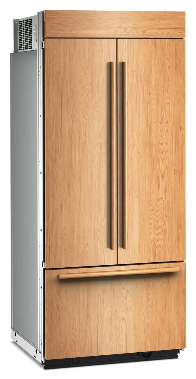 Alt View 6. KitchenAid - 36" wide 20.8 cu. ft.  Built-In Panel-Ready (not included) French Door Bottom Mount Refrigerator with Platinum Interior - Panel Ready.