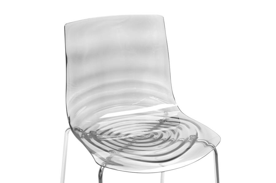 Angle. Baxton Studio - Marisse Plastic Modern Dining Chair - Clear.