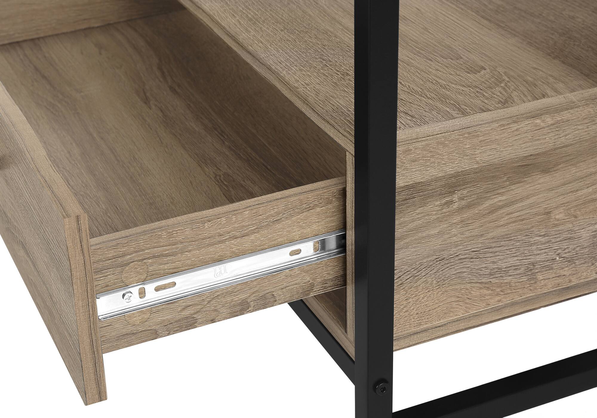 Alt View 6. Spaco - Spaco TV Stand for TVs Up to 55 Inch, 48” Industrial Entertainment Center Media Console with Wood Look, 2 Drawers - taupe.