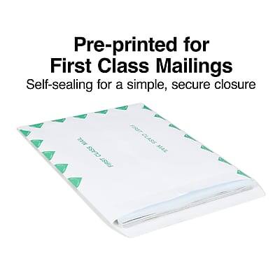 Pre-printed for First Class Mailings  
Self-sealing for a simple, secure closure  

First Class Mail  
First Class Mail