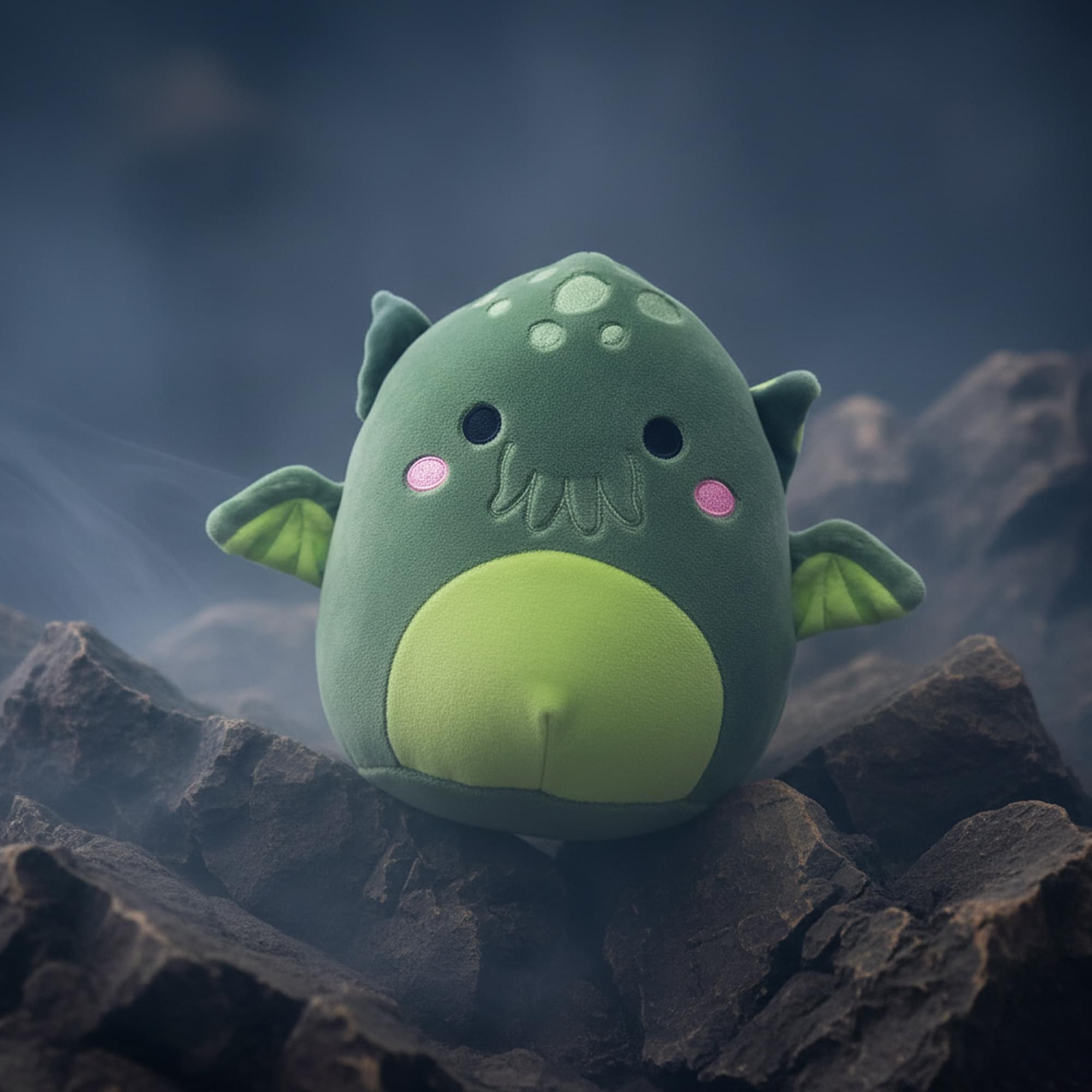 Alt View 2. Kellytoy - Squishmallows 8 Inch Plush | Noro The Cthulhu - Green.