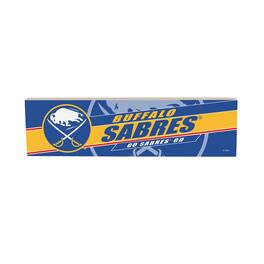 Evergreen Enterprises - Buffalo Sabres 5" x 18" Shadow Logo Wood Mantle Sign - Multicolor