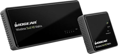 Front. IOGEAR - Wireless 5x2 HD Matrix - Black.