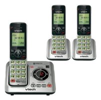 VTech - CS6629-3 DECT 6.0 Expandable Cordless Phone With Digital Answering System, 3 Handsets - Silver - Angle_Zoom