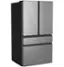 Angle. Café - 23.2 Cu. Ft. 4-Door French Door Counter-Depth Smart Refrigerator with Dual Dispense AutoFill Pitcher - Platinum Glass.