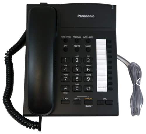 Angle. Panasonic - KX-TS840B Corded Speakerphone with Call Restriction - Black.