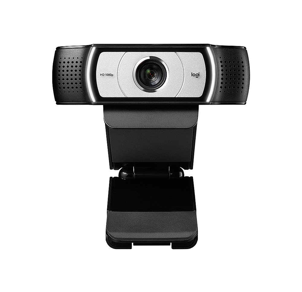 Angle View: Logitech - Pro Webcam Ultra Wide Angle 1080p Webcam for Laptops - Black
