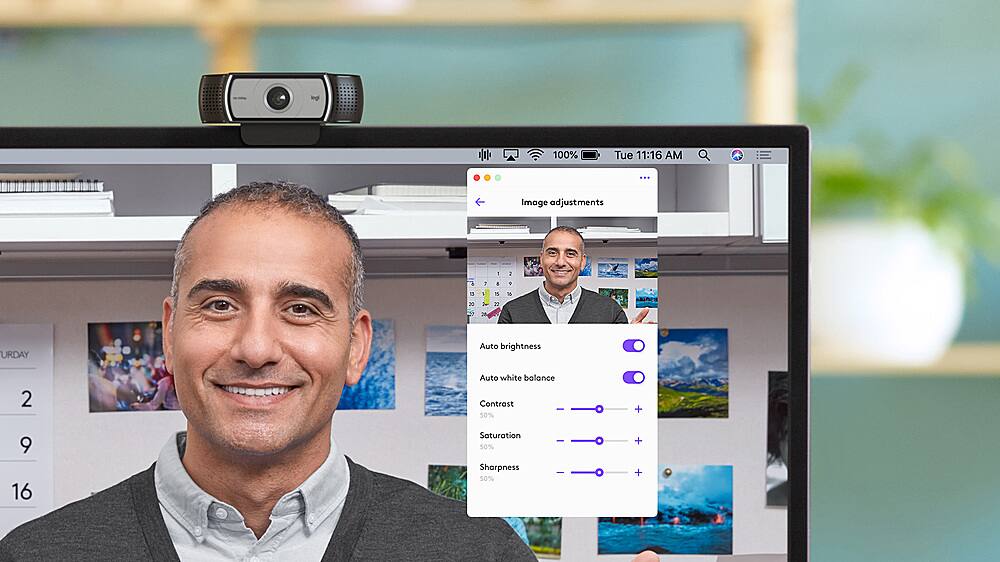 Alt View 13. Logitech - C930e Full HD 1080p Business Webcam - Black.