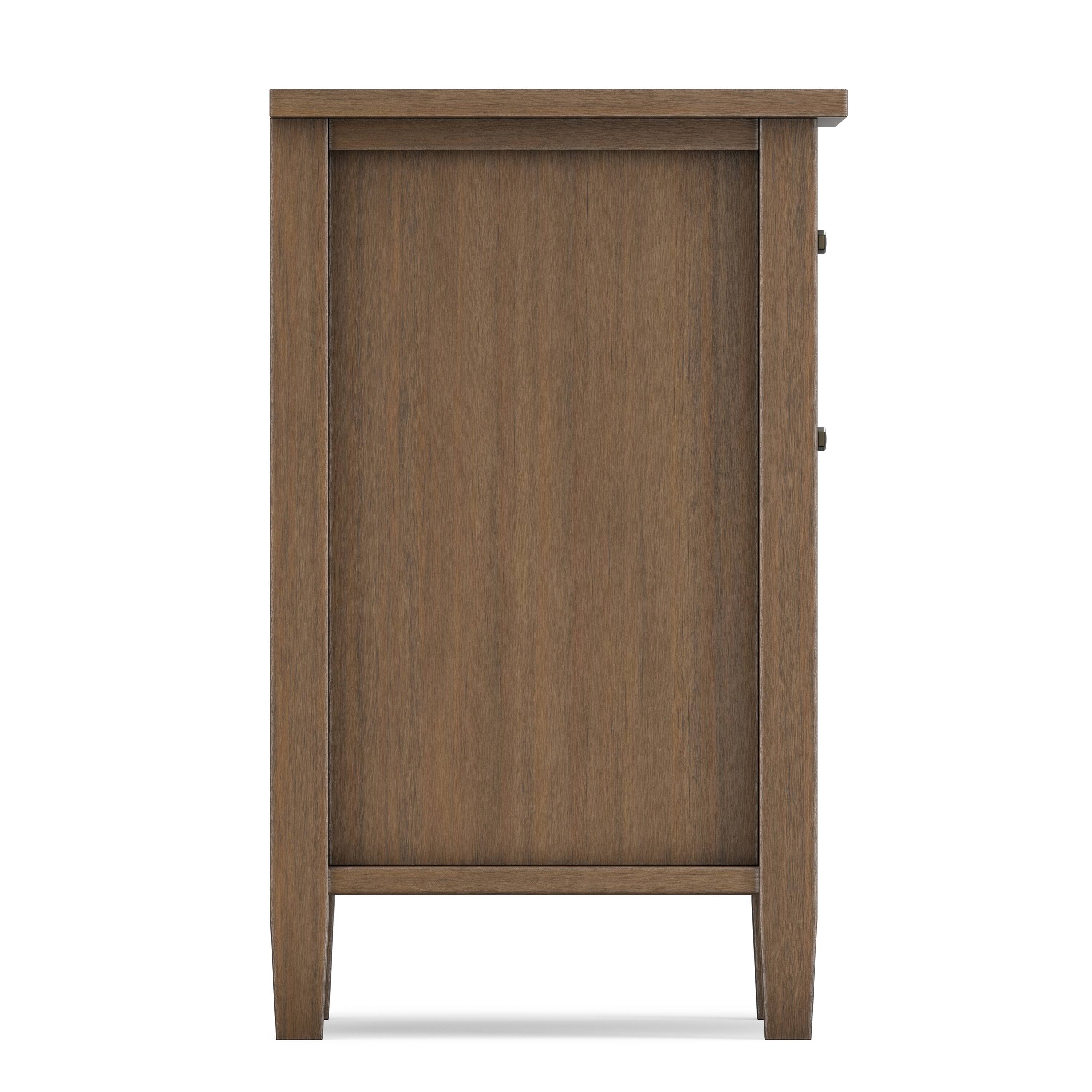 Alt View 1. Simpli Home - Warm Shaker Solid Wood 24 inch Wide Transitional Nightstand in Rustic Natural Aged Brown - Rustic Natural Aged Brown.