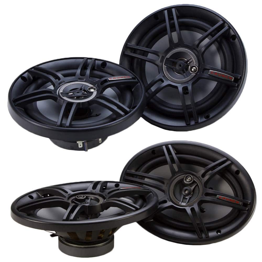 Crunch - 300 Watts 6.5-Inch CS Speakers + 400 Watts 6x9 Inches Coaxial CS Speakers - Black