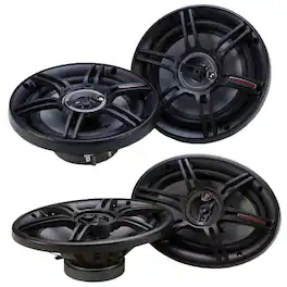 Crunch - 300 Watts 6.5-Inch CS Speakers + 400 Watts 6x9 Inches Coaxial CS Speakers - Black