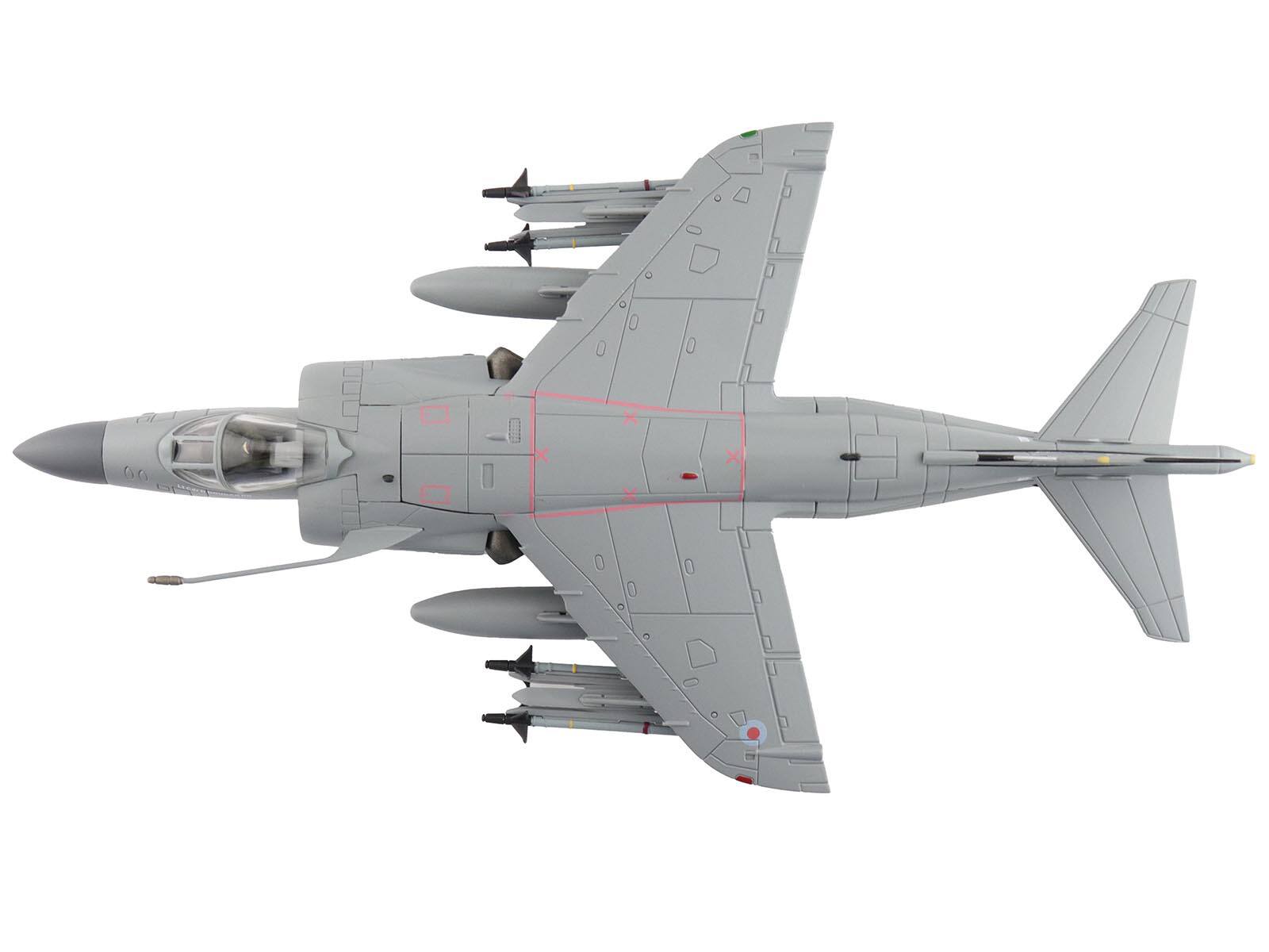 Left. Hobby Master - British Aerospace Sea Harrier FA.2 with Sea Eagle Missiles "ZH796" 2018 Royal Navy "Air Power Series" 1/72 - Grey.