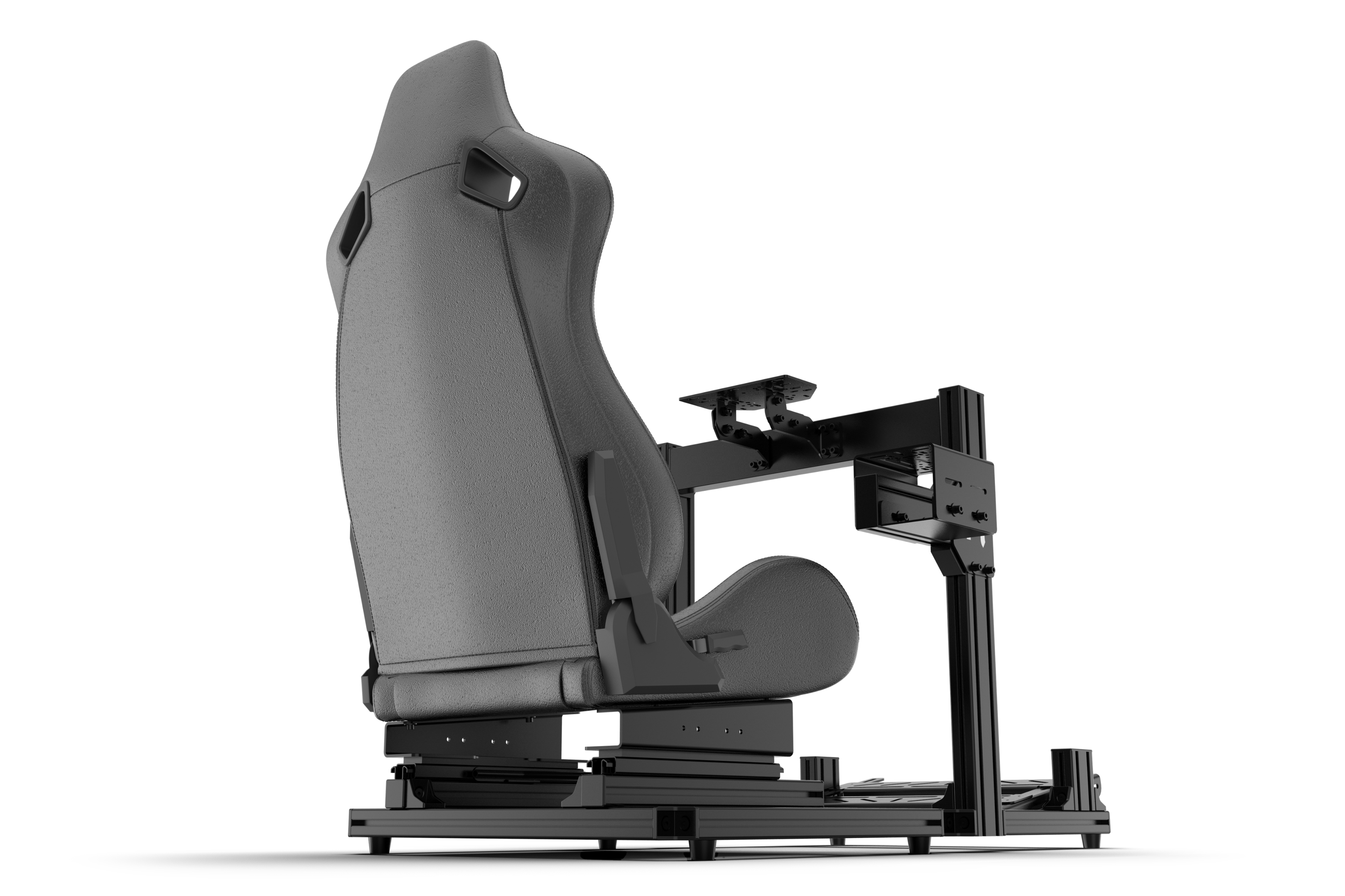 Angle. Trak Racer - TR40S Simulator with Recliner Seat & Brackets - Black.