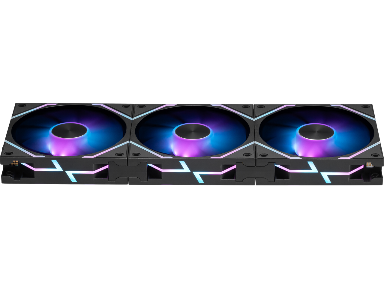 Alt View 2. MSI - MSI MPG EZ120 ARGB Fan - 120mm, Magnetic Block, Daisy-Chain, Fluid Bearing, 3-Pack - ARGB.