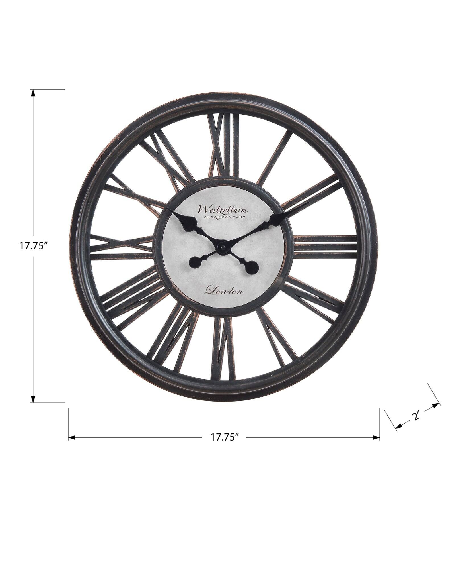 Westyffurm  
Clock Company  
London  

17.75"  
2"  
17.75"