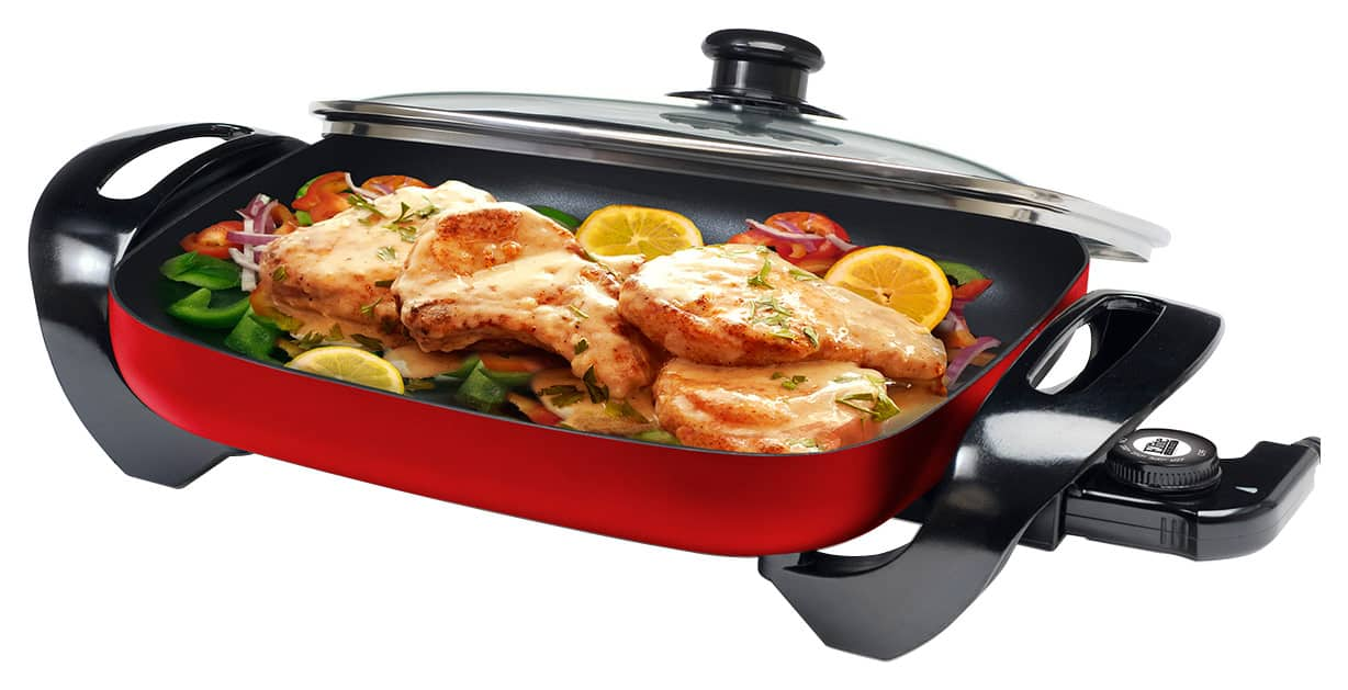 Elite 15 x 12 Electric Skillet Red EG-1500R - Best Buy