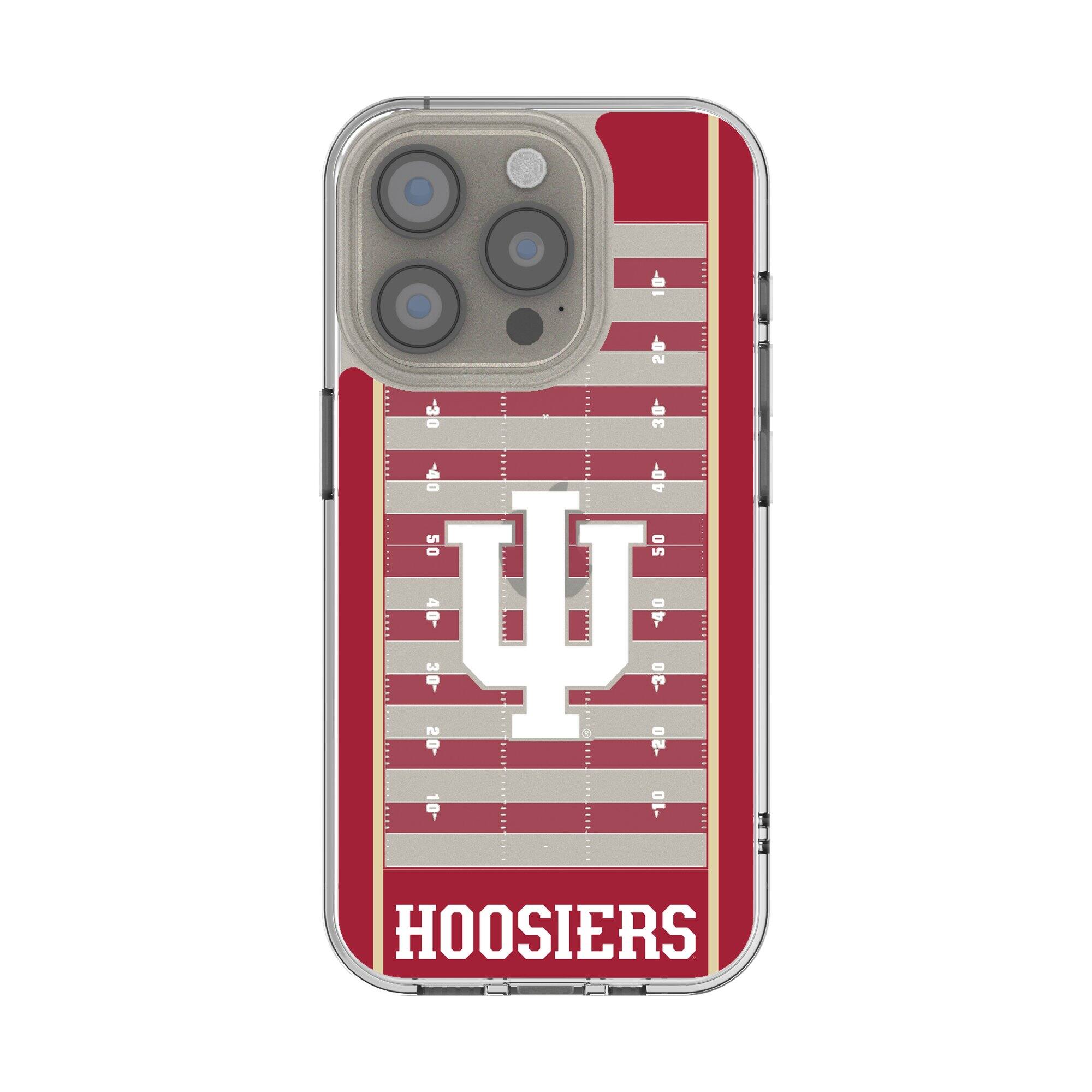 Keyscaper - NCAA - Indiana Hoosiers Clear Field iPhone Case - 14 - Multicolor