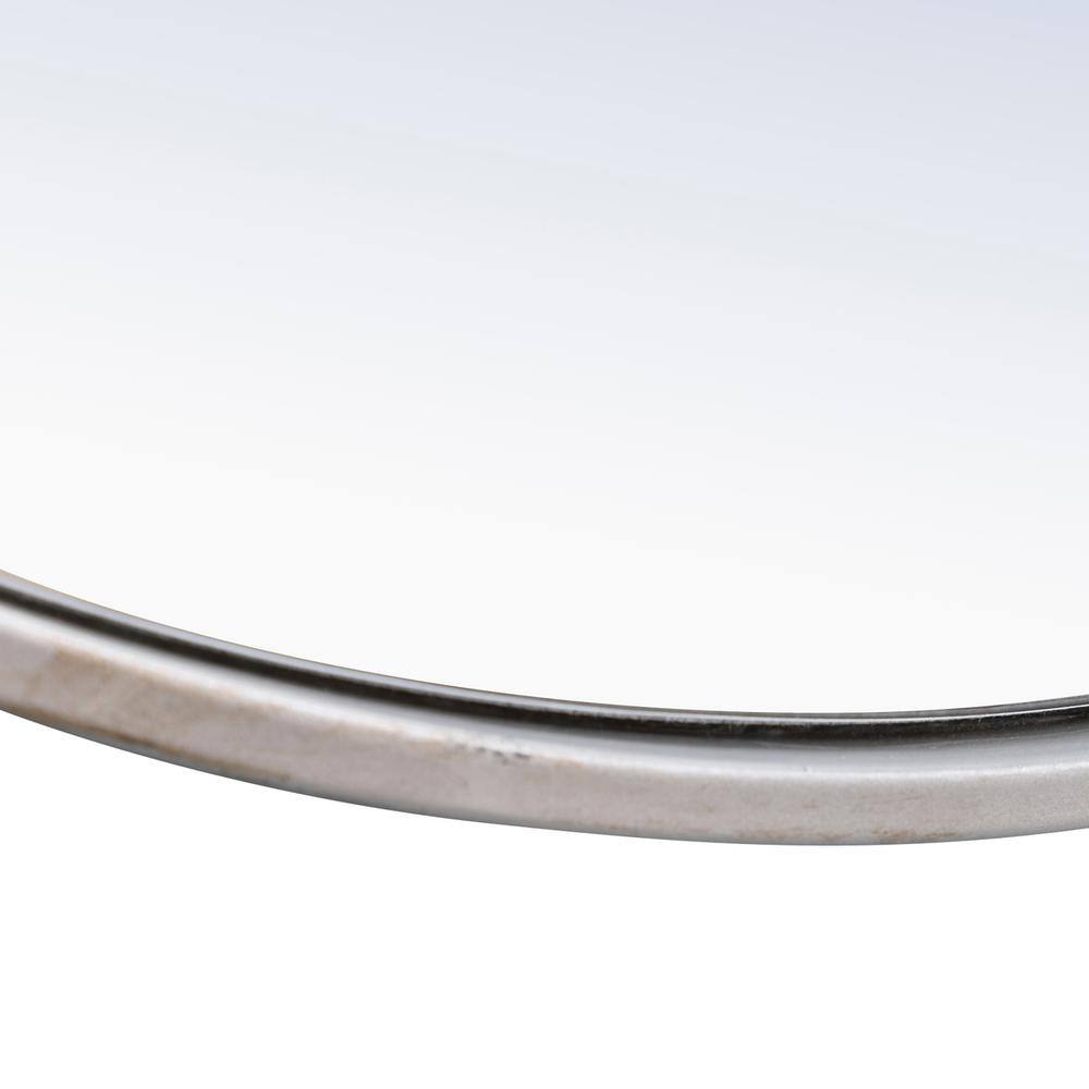 Alt View 5. Elegant Decor - Metal frame Round Mirror 28 inch Silver finish - Silver.