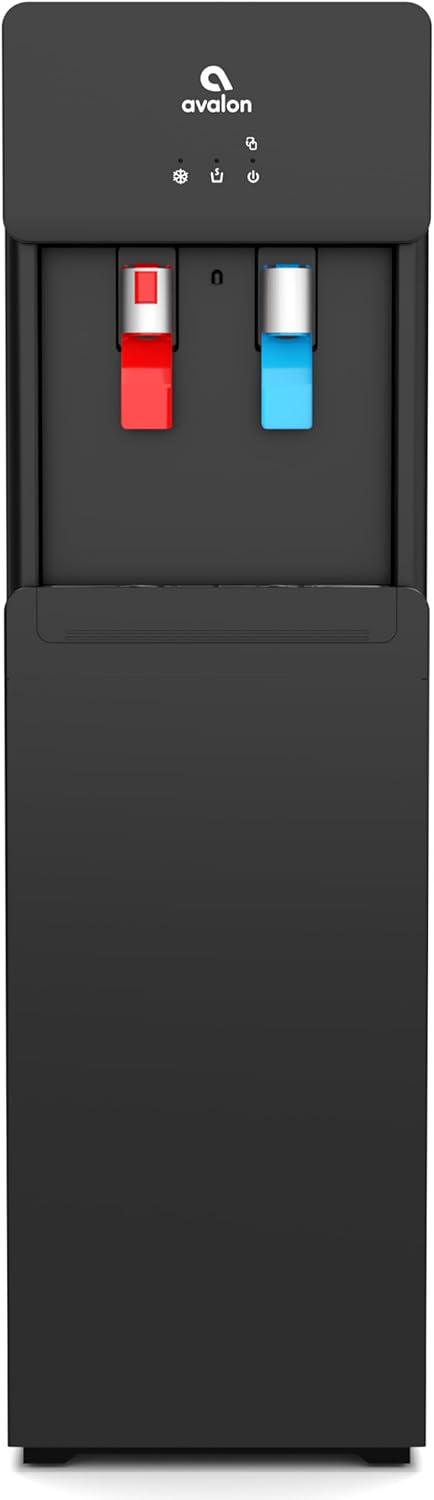 Back. Avalon - Bottom Loading Water Cooler - Black.