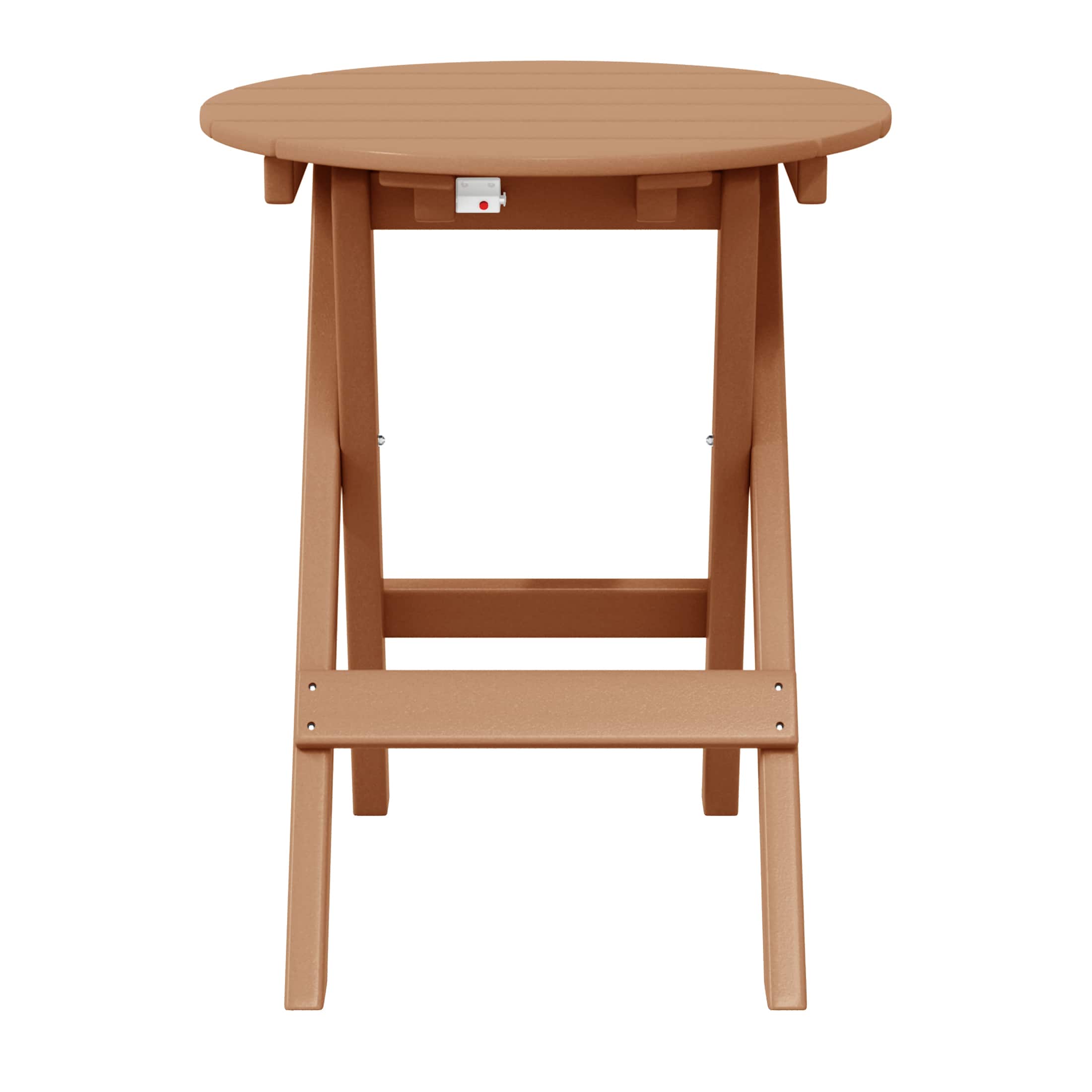 WestinTrends - Malibu HDPE Outdoor 24.5 Inch Round Portable Folding Patio Dining Table - Teak price history on PriceWatchPro