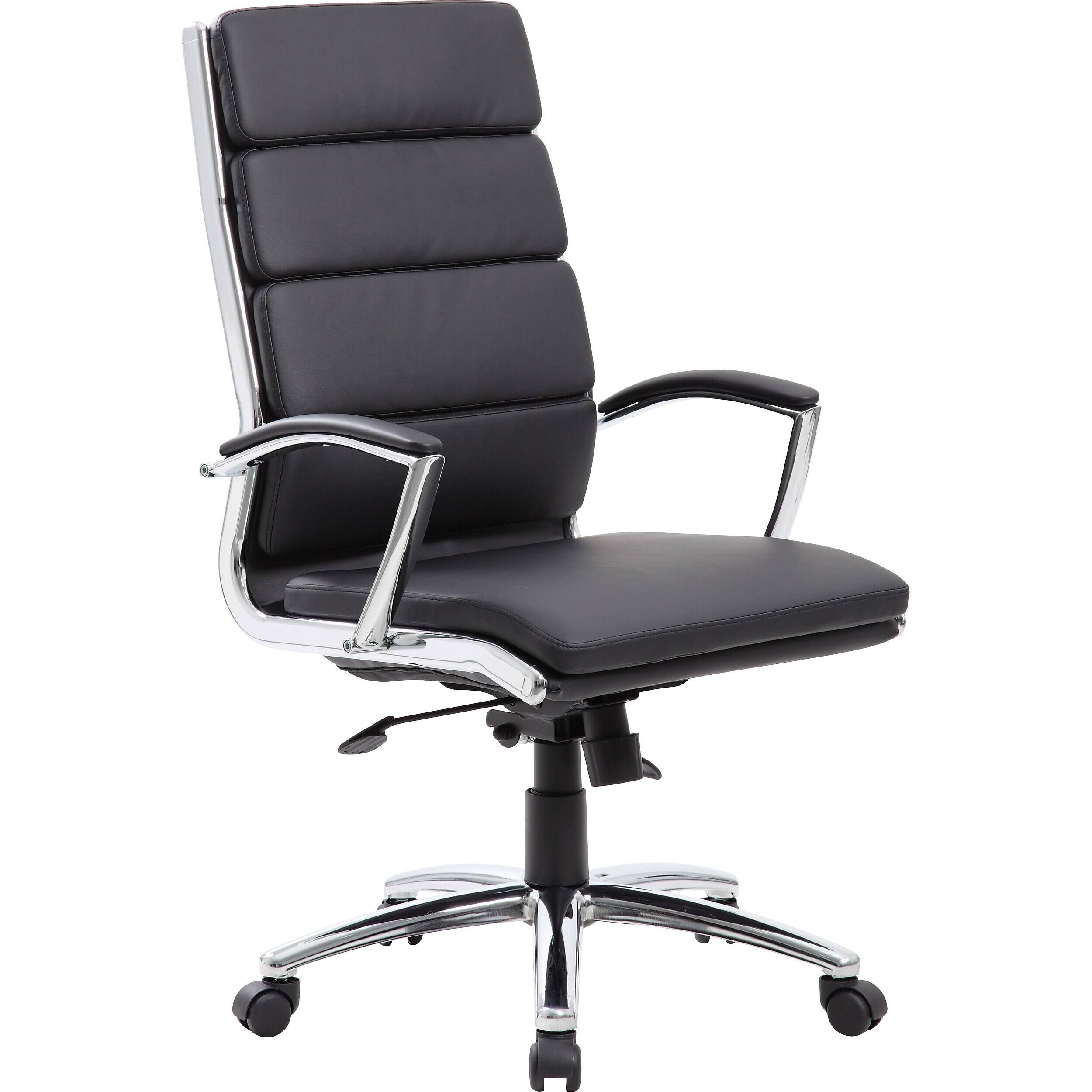 Front. Boss Office Products - CaressoftPlus Executive Chair, Black (B9471-BK) - Black.