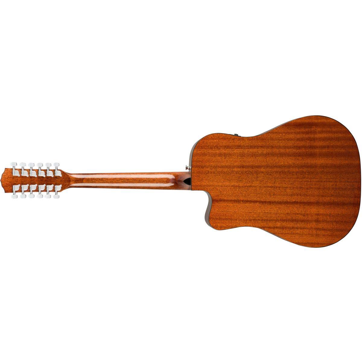 Alt View 3. Fender - Fender CD-60SCE Dreadnought 12 String Acoustic Electric Guitar, Walnut Fingerboard, Natural.