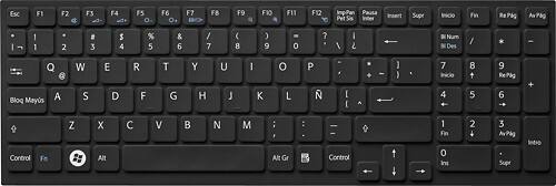 Front Standard. Sony - VAIO Spanish Keyboard Skin for Select Sony VAIO Laptops - Black.