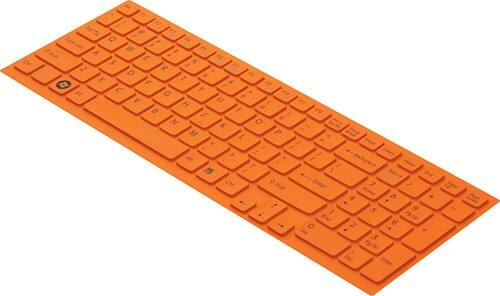 Angle Standard. Sony - VAIO Keyboard Skin for Sony VAIO CB, F2, EJ, EH and EL Series Laptops - Orange.