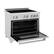 Angle Zoom. ZLINE - 36" Legacy Induction Range w/ 5 Elements & Oven in DuraSnow® Stainless Steel (RAINDS-SN-36) - Silver.