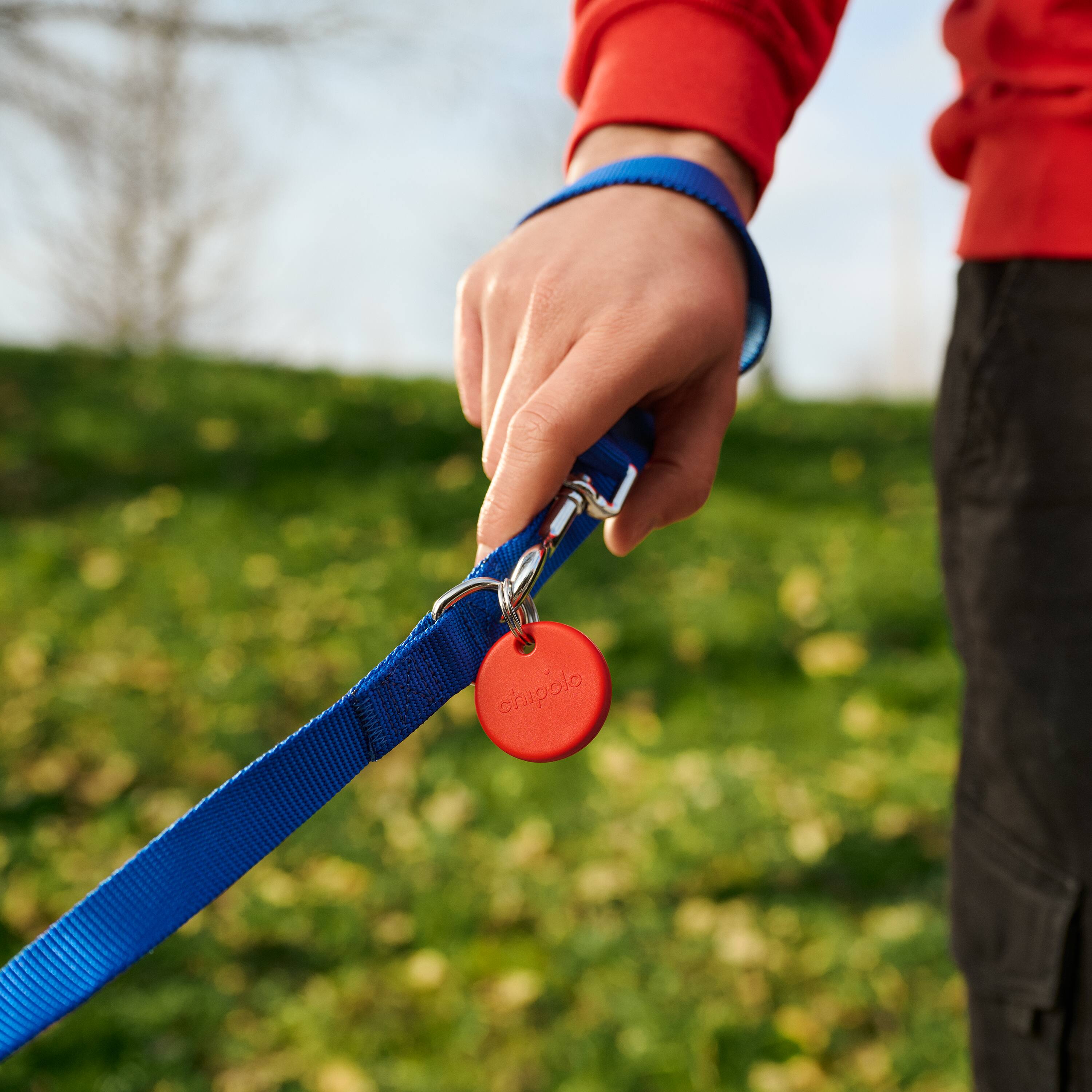 Alt View 4. Chipolo - POP Tracker Tag with Bluetooth, Call Your Phone, Out of Range Alert, Apple Find My & Android Find Hub Compatible - Red.