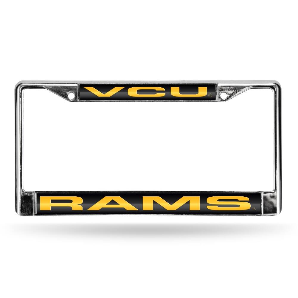 Virginia Commonwealth VCU Rams Chrome Metal Laser Cut License Plate Frame