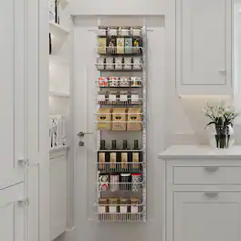 Home-Complete - 9-Tier Over Door Organizer, White - White