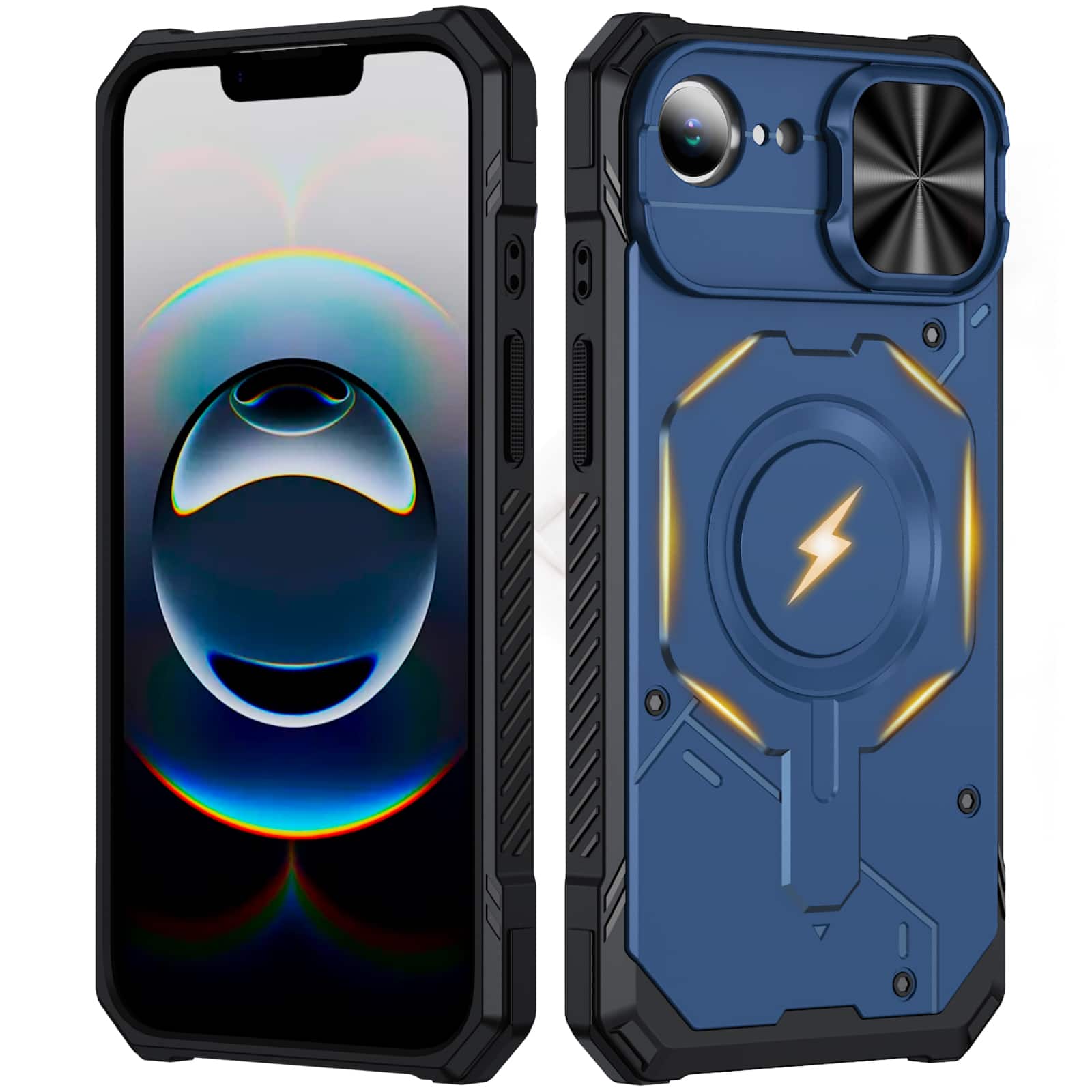 UUCOVER - Magnetic Case for iPhone 17e / iPhone 16e,Shockproof TPU+PC Case Compatible with MagSafe Rugged Sliding Lens Cover - Blue price history on PriceWatchPro