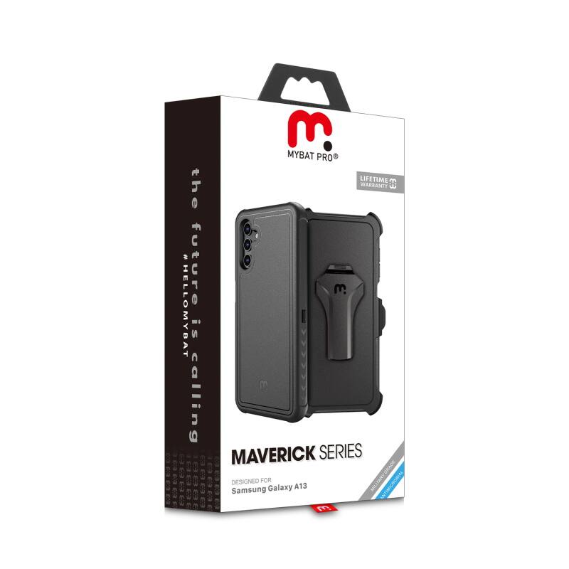 MYBAT PRO LIFETIME WARRANTY the future HELLOMYBAT is calling MAVERICK SERIES DESIGNED FOR Samsung Galaxy A13 MILITAR ANTICRIPRIAL 1 0 0 2