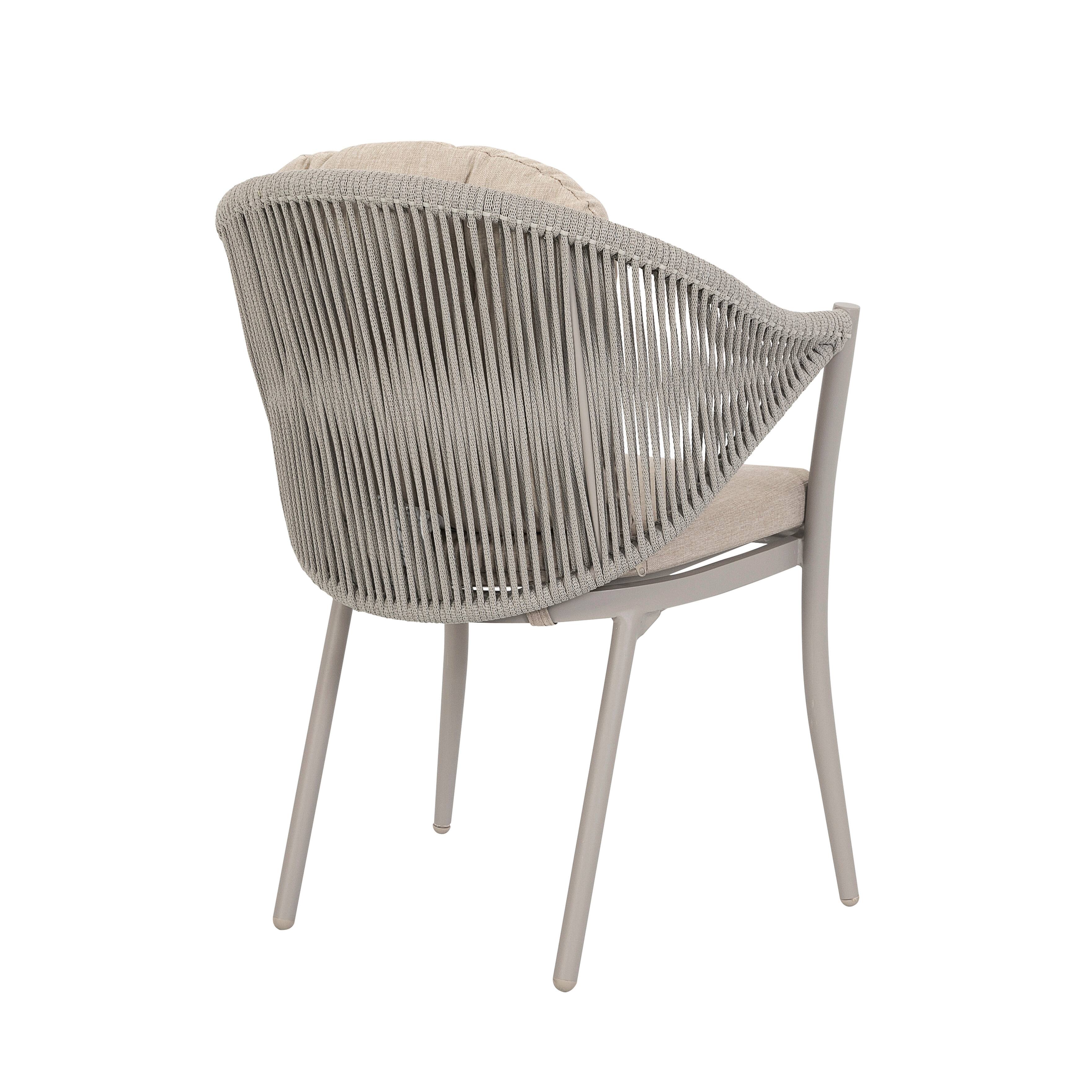 Alt View 10. Nuu Garden - Outdoor 4-Piece Woven Rope Conversation Chair Set with Seat and Back Cushions, Aluminum, Olefin - Beige.