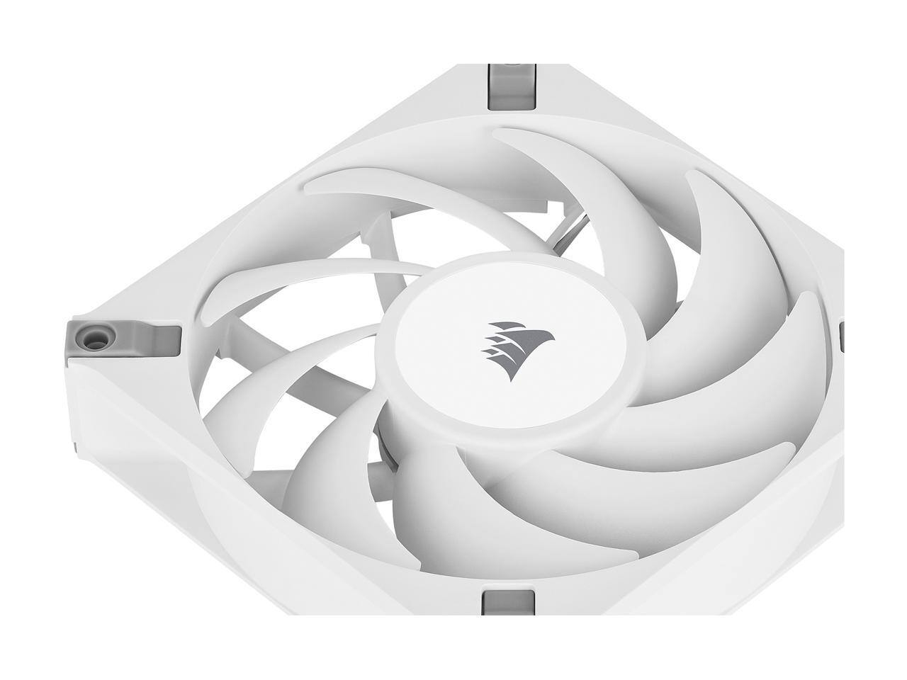 Alt View 8. CORSAIR - CORSAIR AF120 ELITE High-Performance 120mm PWM Fluid Dynamic Bearing Fan - White - White.