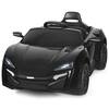 Front. Costway - Costway 12V Kids Ride On Car 2.4G RC Electric Vehicle w/ Lights MP3 Openable Doors - Black.