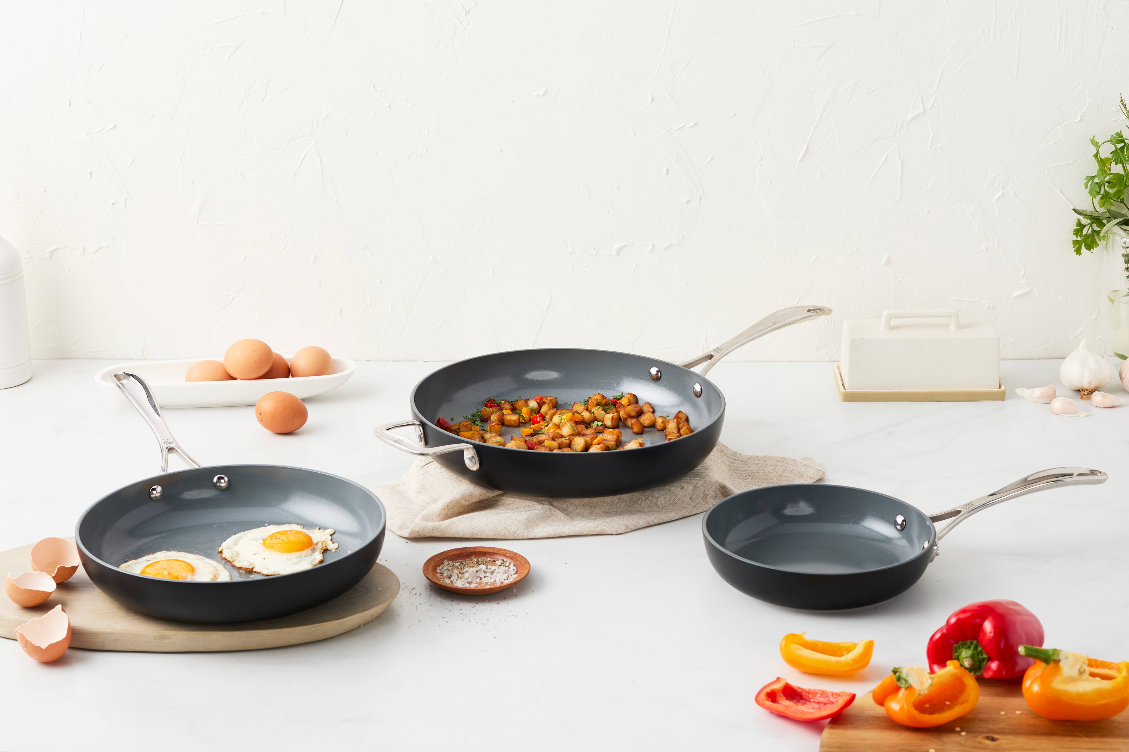 Alt View 1. Henckels - Henckels Release 8-inch Aluminum Ceramic Nonstick Fry Pan - Black.